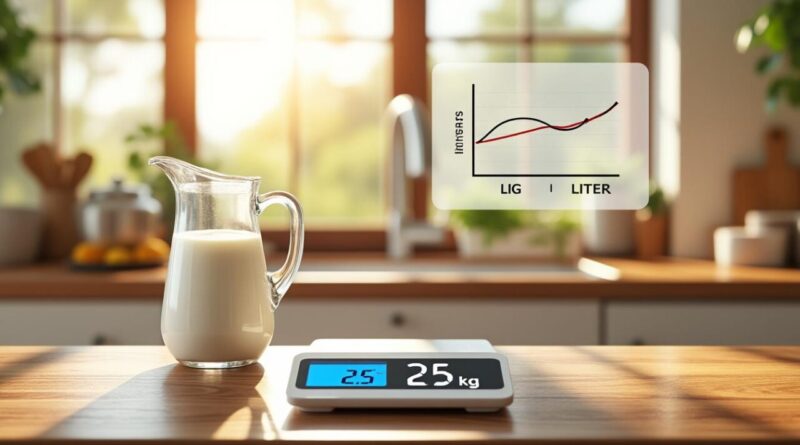 découvrez comment convertir facilement des kilogrammes de lait en litres grâce à notre guide pratique. apprenez la relation entre la masse et le volume pour obtenir des résultats précis.
