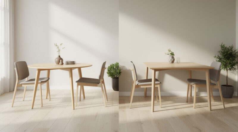 table ronde ou rectangulaire : découvrez quelle forme optimise l’espace, facilite la circulation et s’adapte le mieux à votre petite pièce.